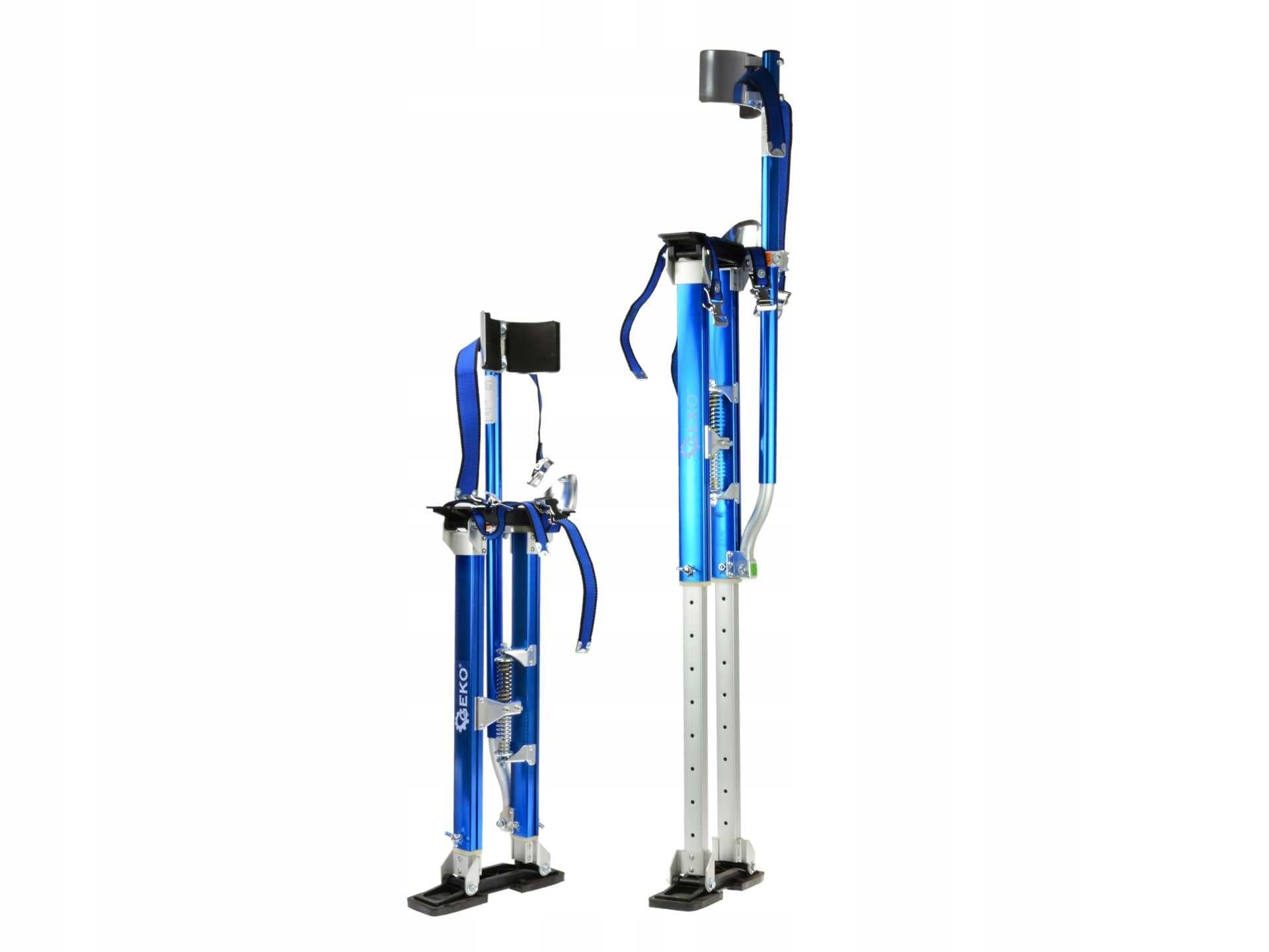 KG Arbeitsstelzen AMSTEIN 02116 BLAU für Maler Deckenbauer Aluminiumstelzen 61-101 cm Stelzen Aluminium Professionelle Einstellbare Handwerkerstelzen Trockenbau
