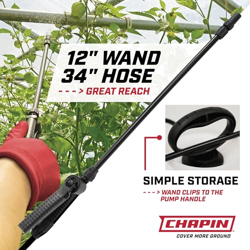 Chapin 20004 Sprayer Tank, Lawn and Garden, Hand Pump Pressured, Anti-Clog Filter, Adjustable Spray Nozzle, Spray Plants, Watering, Weeds, Fertilizer and Pests, White, 1 Gallon (4. image 1