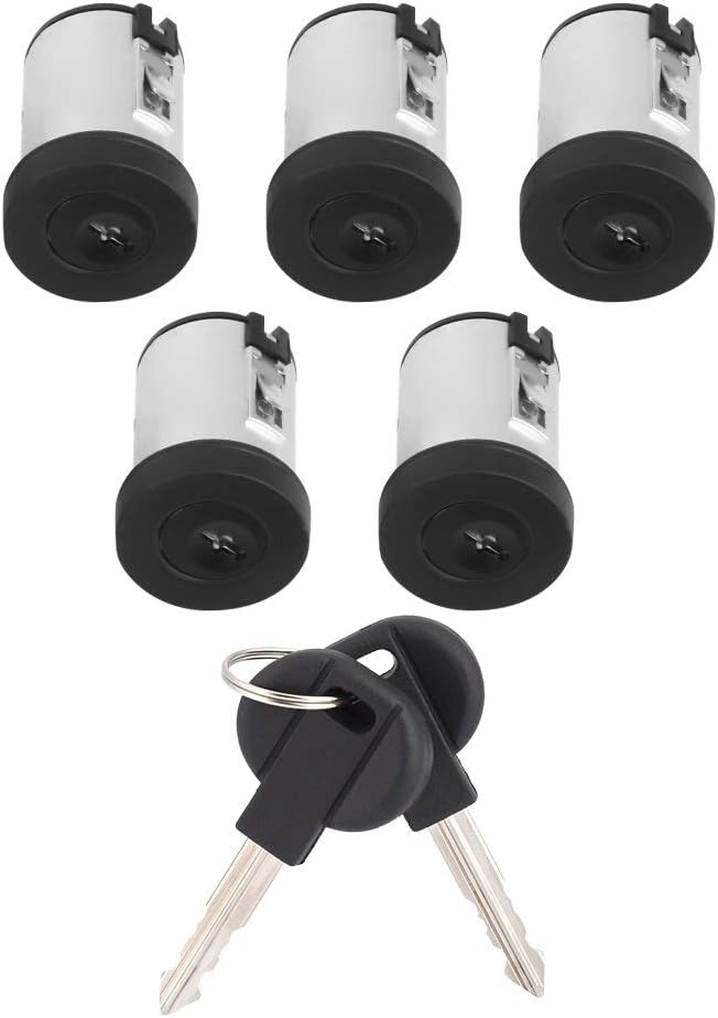 KSTE Car Door Lock Barrel Set, Barrel Lock Door Lock Set with 2 Keys