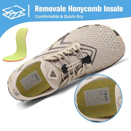 Image of Mishansha Water Shoes for Women Men, Quick-Dry Barefoot Swim Shoes with Drainage Holes, Lightweight Aqua Shoe for Beach Pool River Boating Yoga Walking