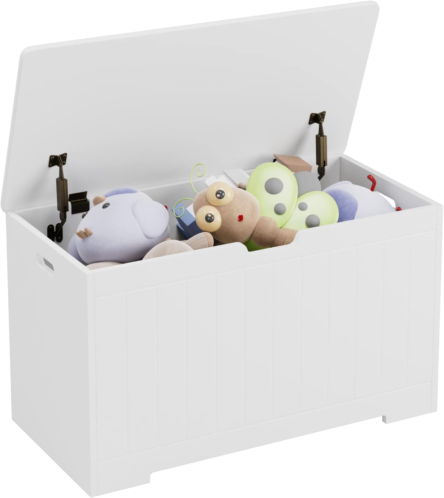 Saicool Wooden Storage Chest, Storage Trunk w/2 Safety