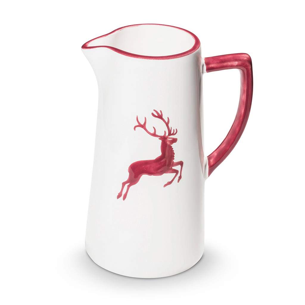GMUNDNER CERAMIK – Caraffa Acqua In Ceramica Con Motivo Cervo, 1 Litro, Lavabile In Lavastoviglie