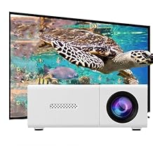 Mini Portable Projector, Outdoor Video Projector, LED Pico Movie Projector for Home Theater, 1080P High Resolution Projector White