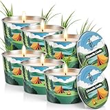 Citronella Candle for Outdoor 6 Pack, 2.2oz Mini Citronella Scented Candles for Outdoor Camping, Natural Soy Wax with Essential Oils, Portable Tin for Patio Backyard Hiking