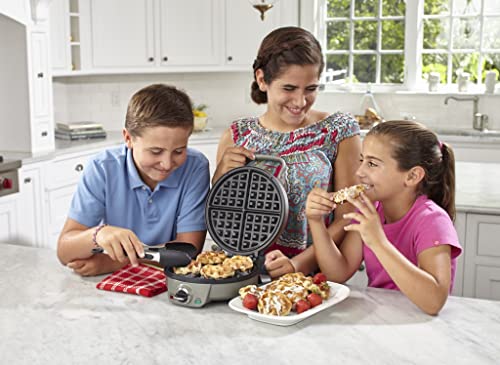 Mini Belgian Waffle Maker By Cuisinart, Round Mini Waffle Iron, Silver #TOP5
