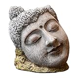✿ 【Multifuncional】: la maceta se puede usar como una estatua de decoración de jardín, y también se puede usar para sostener pequeñas macetas, suculentas, cactus o hierbas, etc., para decorar el espacio interior y exterior de su hogar.