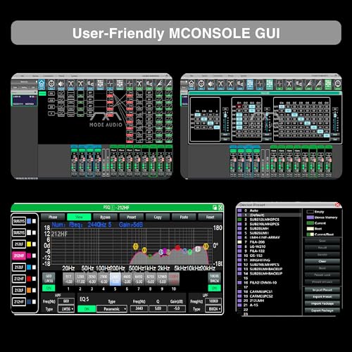 Sound Town MODE Audio 4x8 FIR DSP, Speaker System Processor, Line Array Management with Display, Support Dante/AES (MDX-48)
