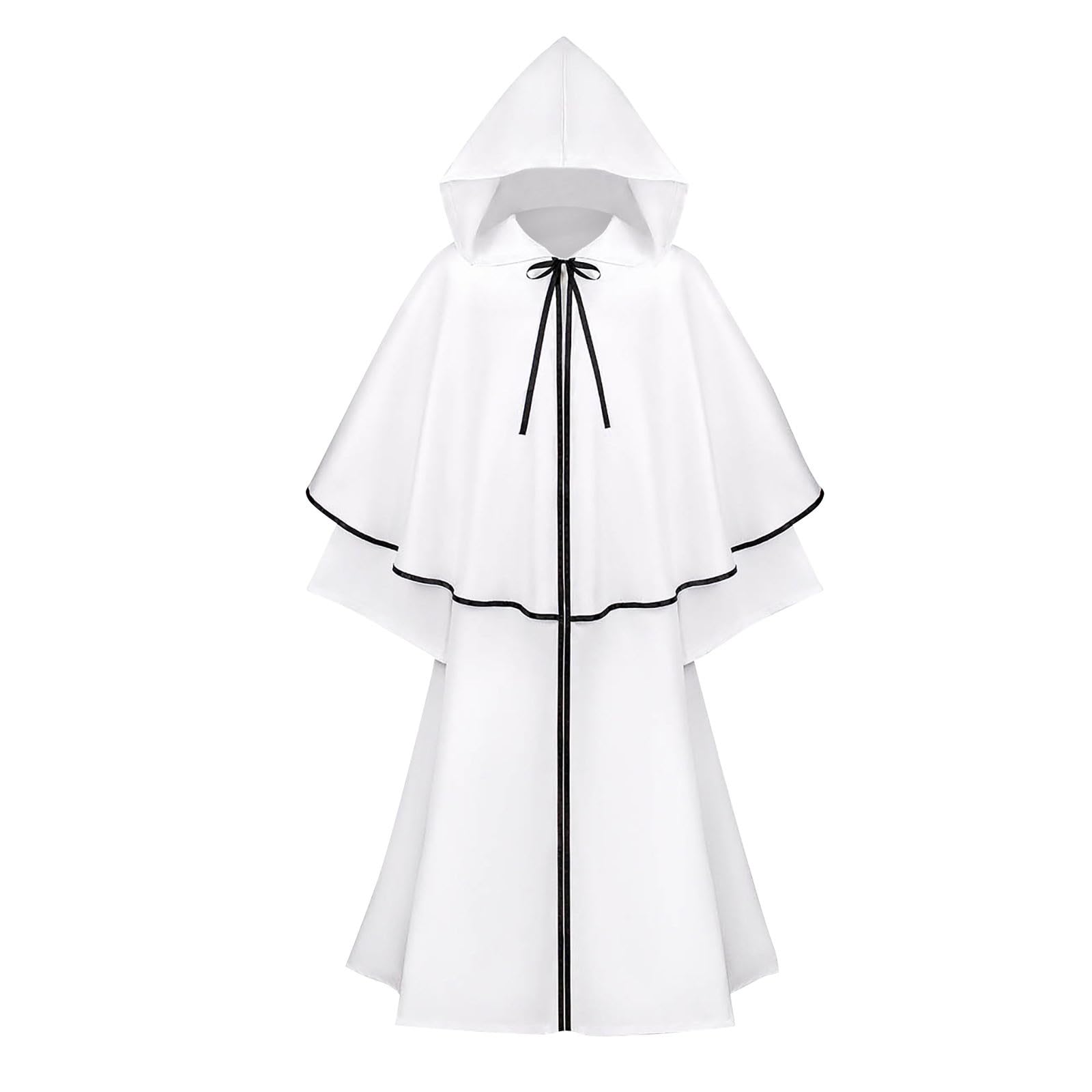 Zeiyignr Unisex Hooded Halloween Christmas Cloak Costumes Party Cape Medieval Renaissance Gothic Shawl Robe Sorcerer Gown