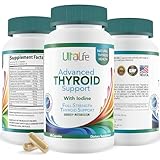 Daily Thyroid Boost Advanced Formula with Iodine Ashwagandha Vitamin B12 Zinc and Selenium for Energy Metabolism and Focus 60 Capsules