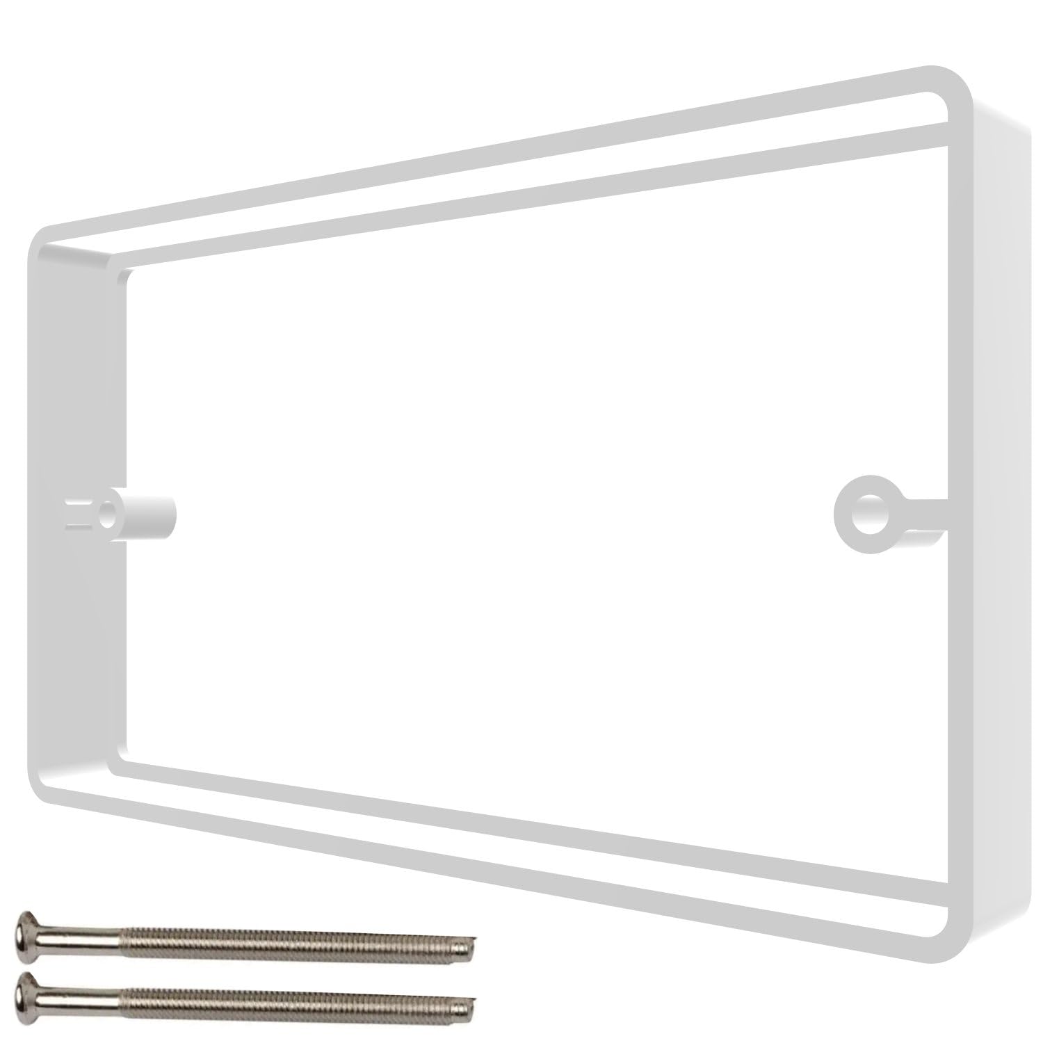 Print It Uk White 2 Gang Socket Extender 20Mm Wall Box Spacer Uk Back Box (White)