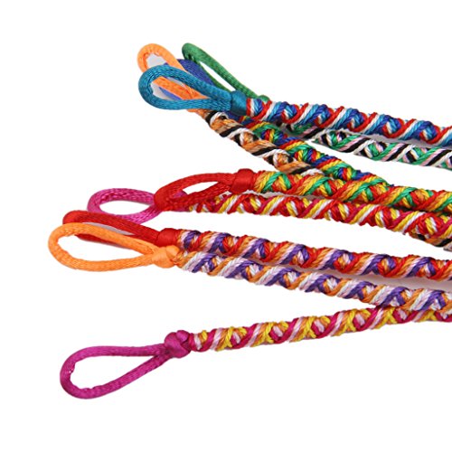 Jili Online 9 peças de pulseiras coloridas feitas à mão trançadas para amizade no tornozelo hippie p