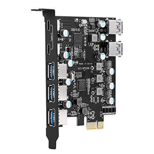Carte PCI-E 7 ports transfert rapide USB 3.0 Type C pour PC