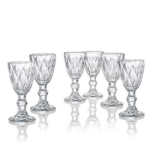 BRANDANI LIQUORINO DIAMANTE TRASPARENTE SET 6 PEZZI IN VETRO 54210