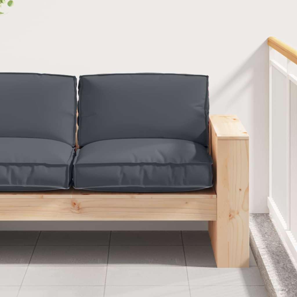 Cojín de asiento de 80 x 80 x 12 cm, color antracita, resistente al agua, de tela Oxford, para jardín, terraza y salón, cómodo cojín de suelo, impermeable, cuadrado