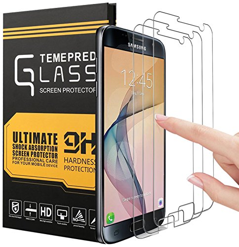 XUZOU 222 Samsung Galaxy S7 Screen Protector, CBoner Tempered Glass 3D Touch Compatible, 9H Hardness, Bubble Free - 3 Piece
