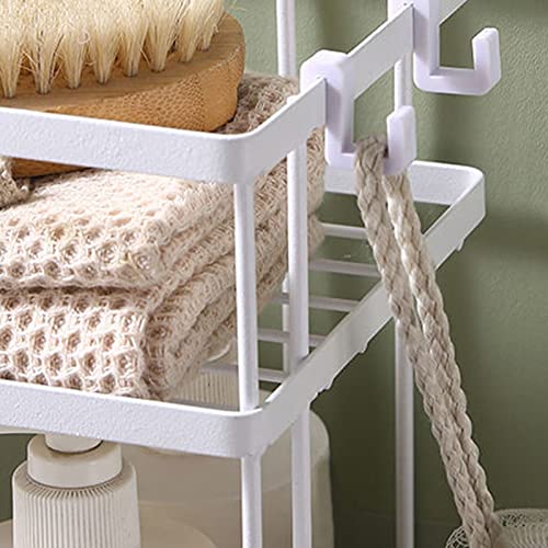 RASTKY Estante De Almacenamiento sobre El Inodoro - Estante para Inodoro Engrosamiento Instalación De Clavos De Gran Capacidad Hierro sobre El Baño del - Rejilla para El Baño sobre El (Blanco de una - imagen 10