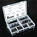 Rustark 390-Pcs #7 Coarse Thread Drywall Screw with Phillips Drive Black Oxide Finsh Bugle Head Wood Screws Assortment Kit Ideal for Drywall Sheetrock