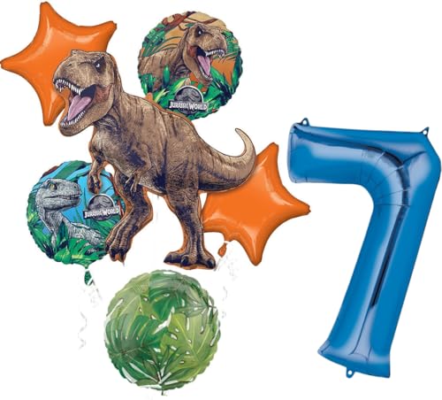 Jurassic Dinosaur World 7th Birthday Party Supplies Balloons Decorations
