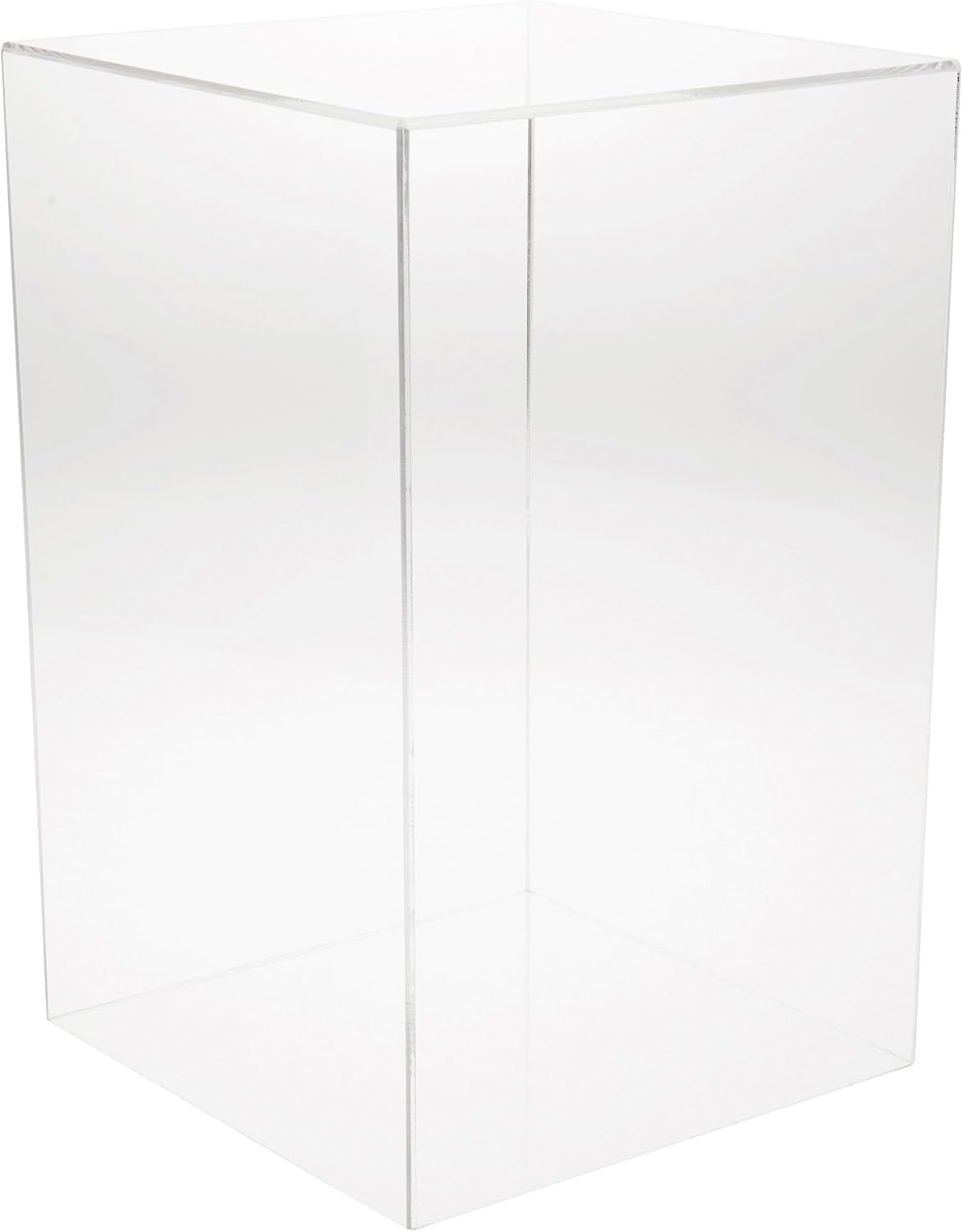 Plymor Clear Acrylic Display Case with Clear Base, 9" x 9" x 14"