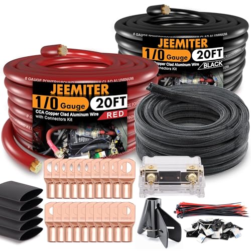 Câble de soudure et audio auto 0 AWG avec fusible ANL pour mise à niveau de batterie propre
