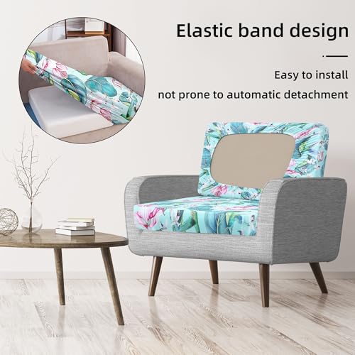 Image of BIETYONE 8Pcs Stretch Patio Cushion Covers,Outdoor Couch Covers Replacement,Outdoor Couch & Sofa Slipcovers,for Patio Furniture Cushion Covers,Washable Reusable urniture Protector(Hummingbird,8PCS)