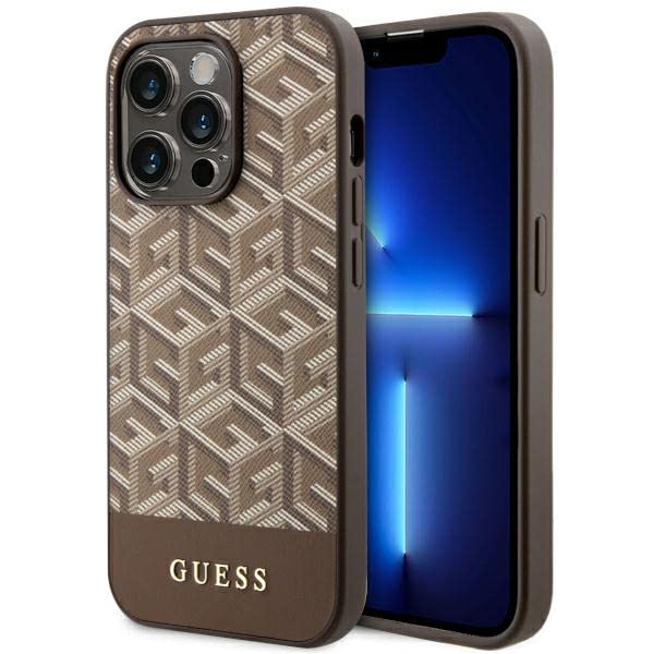 Guess GUHMP14XHGCFSEW Coque Rigide pour iPhone 14 Pro Max 6,7" Marron