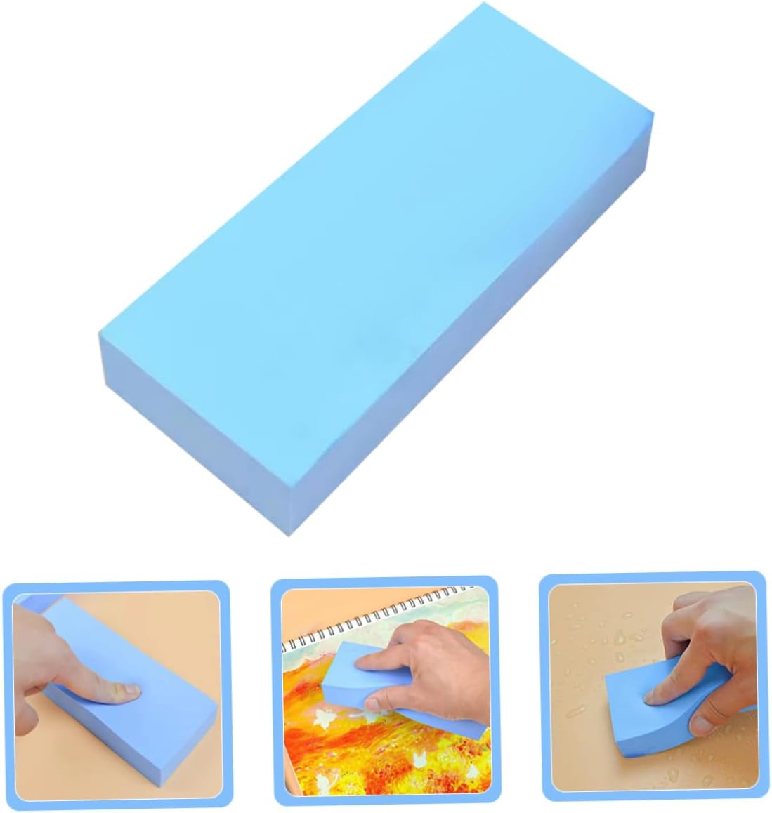 High-Density Multi-Use Artist Sponge for Acrylic and Watercolor Painting – Water Absorbent Sponge for Clean-Up and Crafting for Artists and Beginners