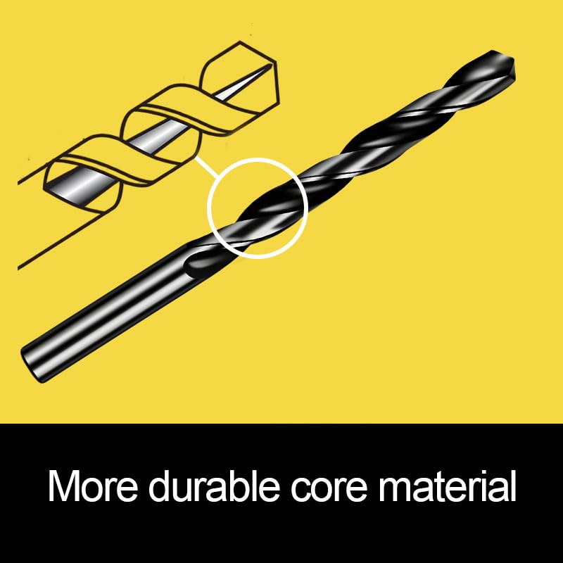 8 Piece Drill Bit Set, High-Strength Eccentric Twist Drill Bit for Concrete,Brick,Glass,Wood,Tile Metal(Black)