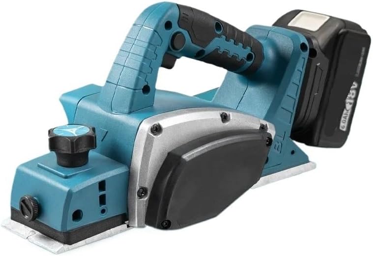 Handheld Electric Planer Cordless Wood Planing Mac 15000RPM Brushless Electric Planer Cordless Handheld Power Planer Carpenter Home DIY For 18V Batterys