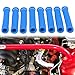 SWPHRT 8PCS Car Spark Plug Wire Boots, 1000 Degree Vehicle Spark Plug Heat Shield Protector, Automotive Thermal Protection Insulator Sleeve Cover Accessories, Compatible with SBC BBC 350 454 (Blue)