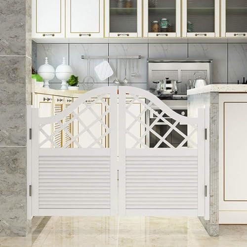 Porte battante à persiennes en bois massif pour cuisine et salon