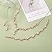 EVER FAITH Wedding Jewelry Set for Bride Bridesmaid, Rose Gold-Plated-Brass White Teardrop Cubic Zirconia Leaf Vine Bridal Prom Necklace Dangle Earrings Bracelet Sets for Women