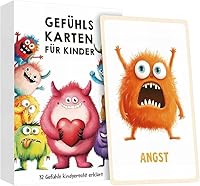 Gefühlskarten für Kinder, 32 Emotionsmonster mit Erklärungstexten – Für Kindergarten & Grundschule zur Selbstregulation und für EIN gutes Gefühl