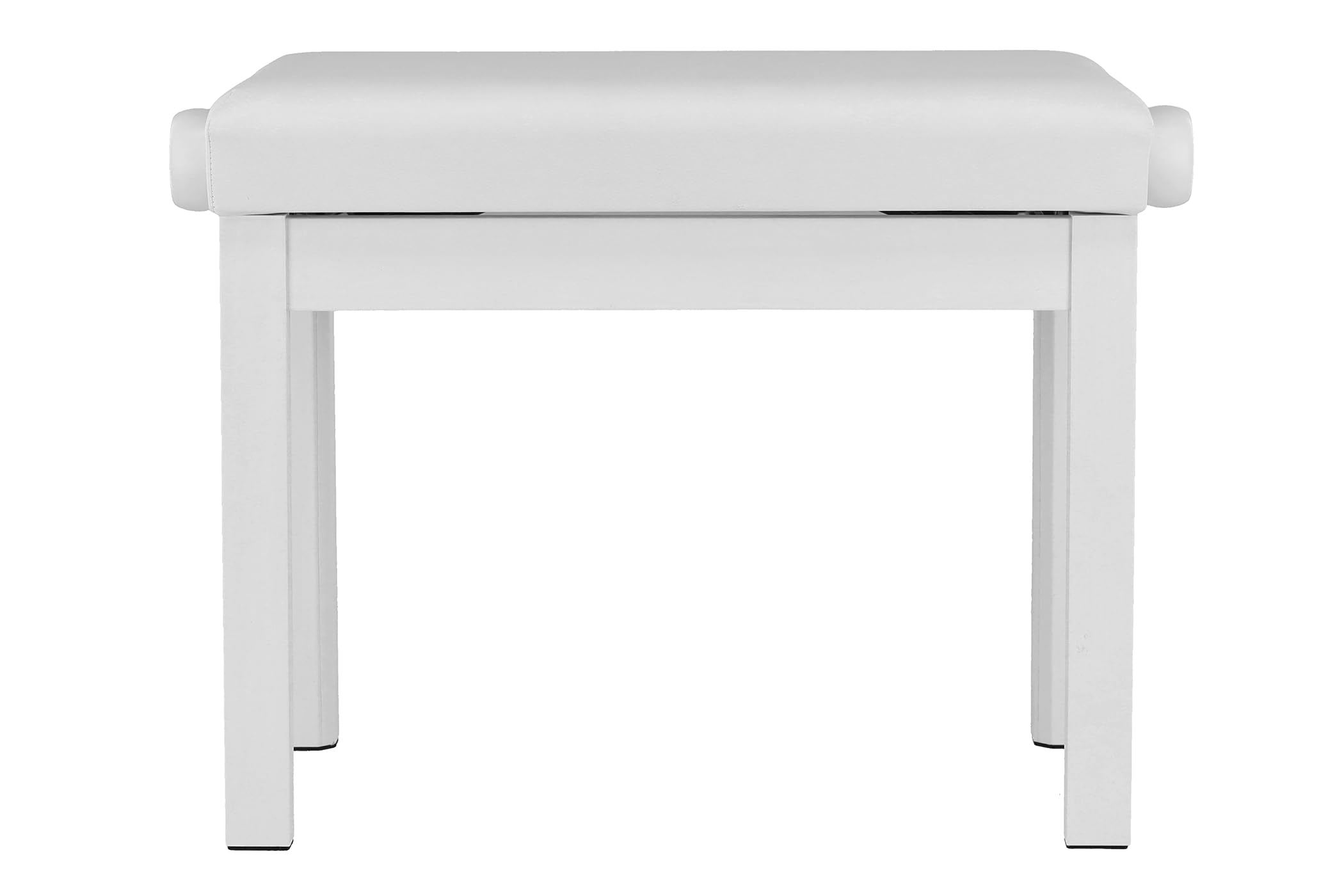 GEWA Pianobank Student - Massivholz - Sitzbezug Kunstleder - Leichtgängige Höhenverstellung 48-57 cm - Stabile Konstruktion - weiß matt