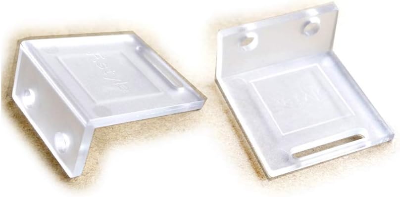 Transparent Corner Brace Connection,Clear Plastic Corner Connector Bracket with Transparent Screw Nut,9 Pack