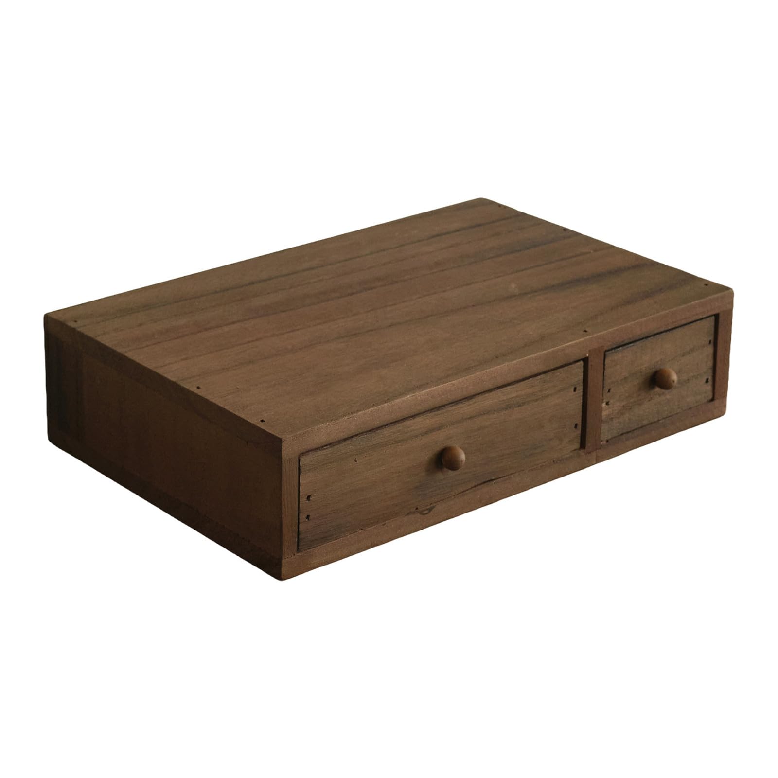 Xjdzineq Wood Offices Organiser Storage Box with Spacious Compartments for Pens Small Items and Accessories Wooden Desktop Planner