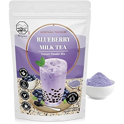 Blueberry Bubble Milk Tea Instant 3in1 Powder Mix - 1kg (33 Drinks) | For Boba Tea, Milkshake, Blended Frappe and Bakery | Authentic Taiwan Recipe | 0 Trans Fat, No Preservatives by Moriyama Teahouse Cover