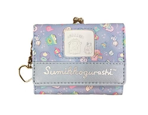サンアート すみっコぐらし 合皮ワッペンシリーズ 口金ミニ財布 ブルー [SG 1632 BLE]