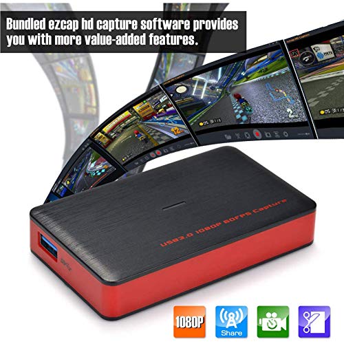 AGPTEK USB 3.0 HDMI HD Video Capture, Videoaufnahmekarte 1080P 60FPS Spiele Rekorder Box Live-Streaming Gerät für… – Bild 6