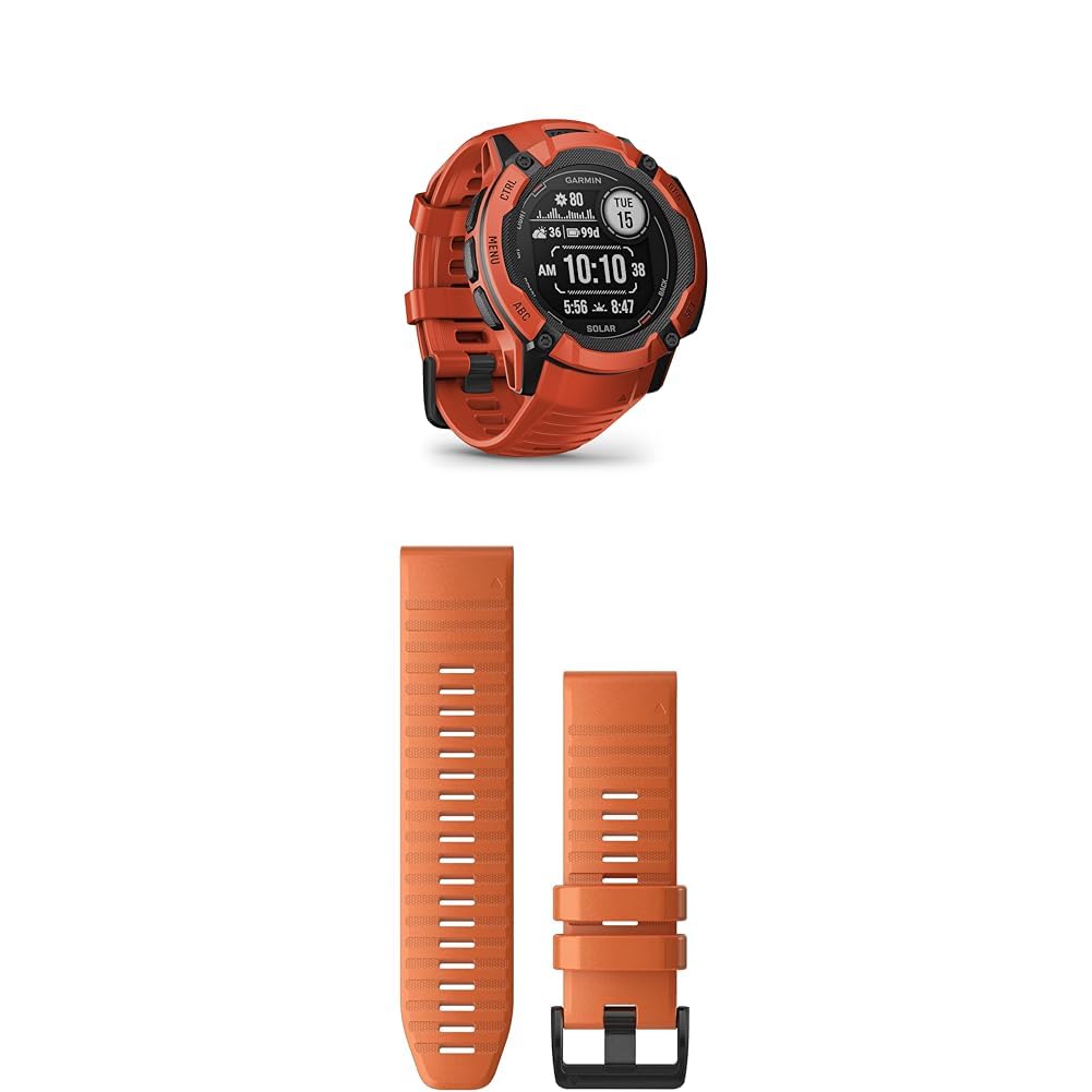 Garmin Instinct 2 Solar Tactical – Rugged GPS Smartwatch with Infinite Battery Life in Smartwatch Mode & QuickFit Band