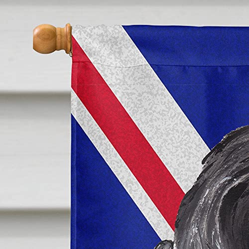 Cocker Spaniel Noir drapeau Union Jack pour jardin accueillant