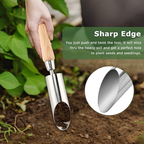 Herramienta de Plantador de Bulbos de Acero Inoxidable 11" miniatura 5