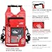 250 PCS Waterproof First Aid Kit, Roll Top Reflective Boat Dry Bag Bug Out Bags, Emergency Medical Kit Ideal for Boating, Camping, Fishing, Kayaking, Floating, Red