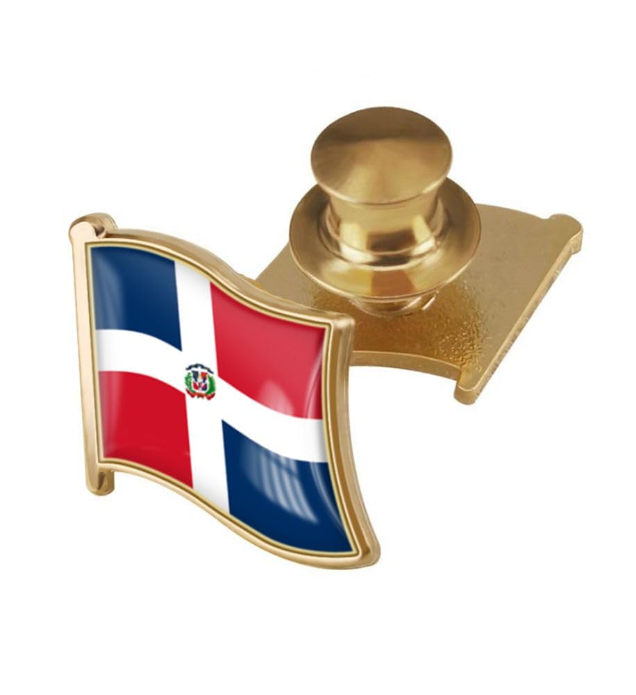 vmcoatdu Country Flag Backs Locking Pin Keepers Locking Clasp Pin Badge International Travel Brooch Metal Alloy Souvenir Pin 0.75x0.7 Inch Small Pin