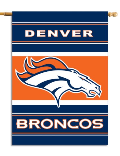 Bannière Denver Broncos NFL Fremont Die : drapeau double face pour jardin et maison