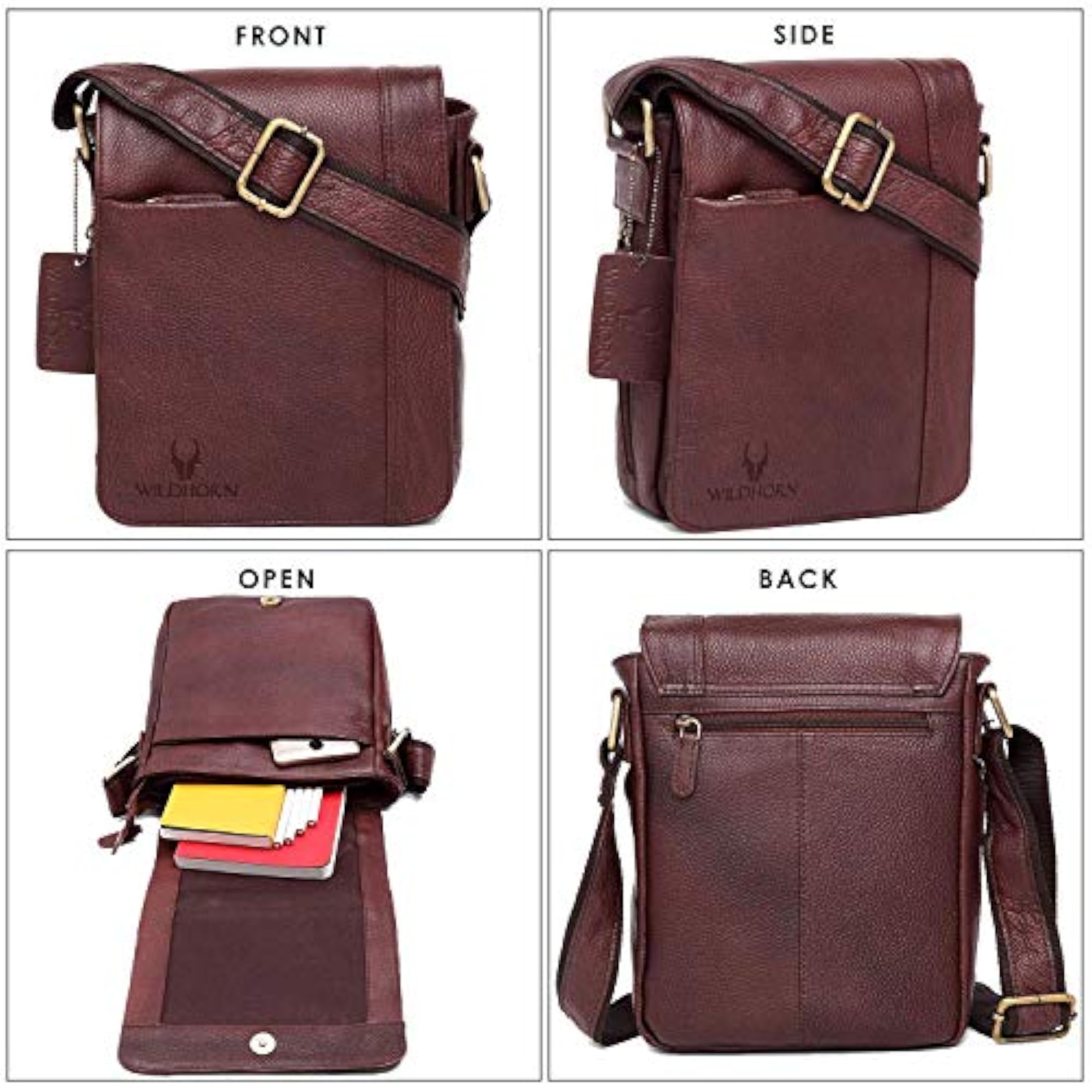 Genuine Leather Sling Bag for Men, Stylish Crossbody Bag