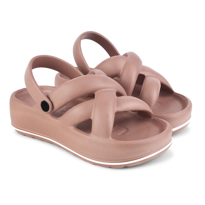 Women’s Lightweight Platform Sandals with Back Strap | Comfortable Slip-On Casual Slippers Outdoor Walks, Beach, Pool and Travel | Soft Cushion Sole Anti-Skid Summer Footwear-image-23