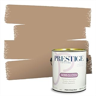Paints Interior Paint and Primer In One, 1-Gallon, Semi-Gloss, Comparable Match of Benjamin Moore* Beach House Beige*