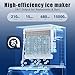 Commercial Ice Maker, 680Lbs/24H Industrial Ice Machine 580Lbs Large Storage Bin, 210 Ice Cubes in 5-15 Minutes, Auto-Cleaning Stainless Ice Maker, Ice Ready in 8-15mins, Cafe/Bar/Business