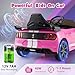 Costzon Ride on Car, 12V Licensed Ford Mustang Shelby GT500 Kids' Electric Vehicles w/Remote Control, USB Port, Radio, Music, Player, High Low Speed & Soft Start, Racing Kids Car for Toddlers (Pink)